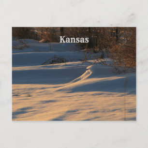 Tarjeta postal de pasajes de nieve en el país de K