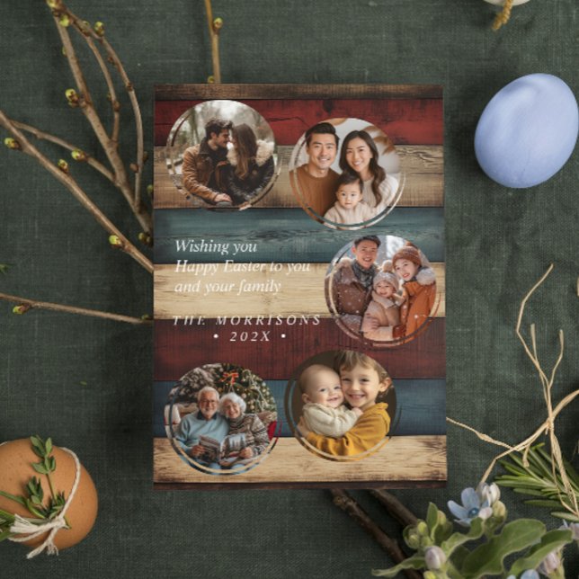 Tarjeta postal de Pascua con 5 fotos personalizada (Subido por el creador)