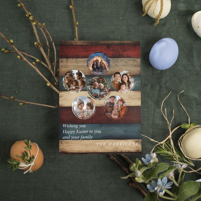 Tarjeta postal de Pascua con collage de 5 fotos pe (Subido por el creador)