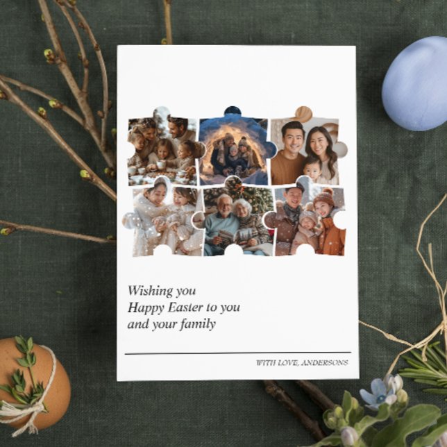 Tarjeta postal de Pascua con collage de 6 fotos pe (Subido por el creador)
