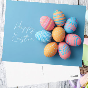 Tarjeta postal de Pascua con huevos de Pascua