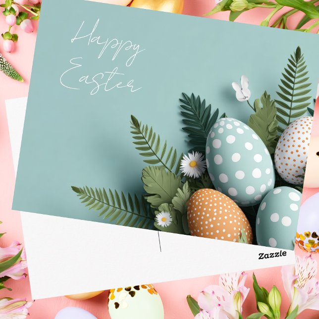 Tarjeta postal de Pascua con huevos de Pascua (Subido por el creador)