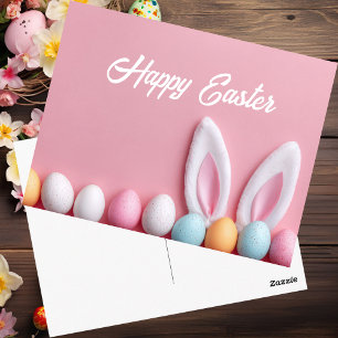 Tarjeta postal de Pascua con huevos de Pascua