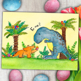 Tarjeta postal de Pascua de dinosaurios de Nicole 