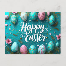 Tarjeta postal de Pascua feliz