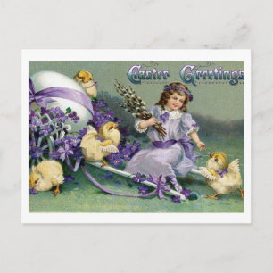 Tarjeta postal de Pascua vintage hermosa