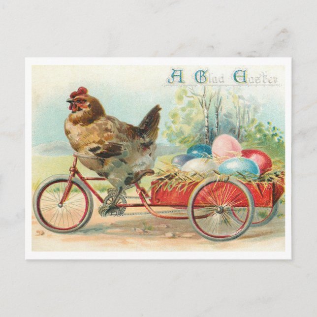 Tarjeta postal de Pascua vintage hermosa (Anverso)