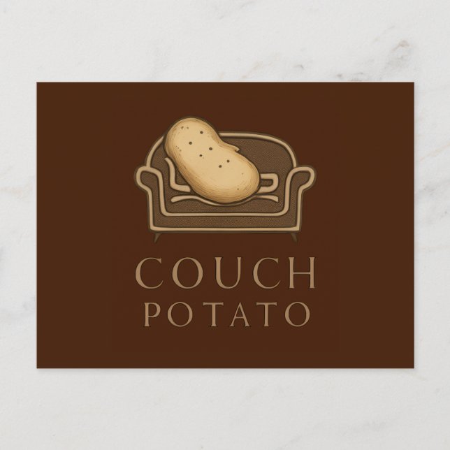 Tarjeta postal de patata de sofá - Chocolate (Anverso)