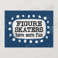 Tarjeta Postal de Patinadores Artísticos Divertido