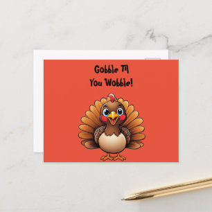 Tarjeta postal de pavo lindo "Glorieta hasta que t