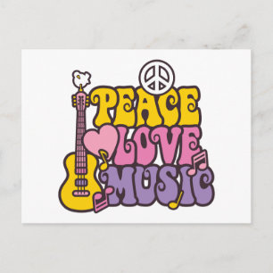 Tarjeta postal de Paz, Amor y Música