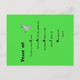 Tarjeta postal de Paz en la Tierra para Navidades