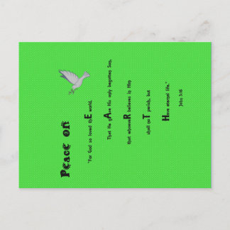 Tarjeta postal de Paz en la Tierra para Navidades