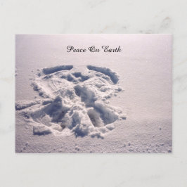 Tarjeta postal de Peace on Earth Snow Angel