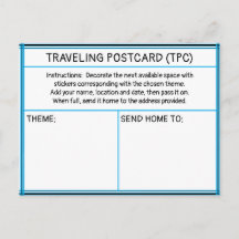 Tarjeta Postal de Pegatina Viajera