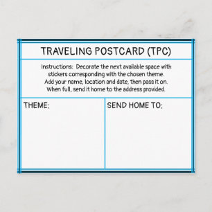 Tarjeta Postal de Pegatina Viajera