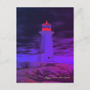 Tarjeta postal de Peggy's Cove Lighthouse Nova Sco