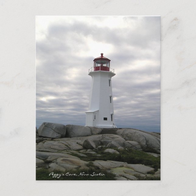 Tarjeta postal de Peggy's Cove Nova Scotia Canada (Anverso)