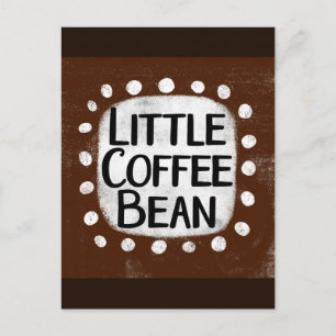 Tarjeta postal de pequeña semilla de café