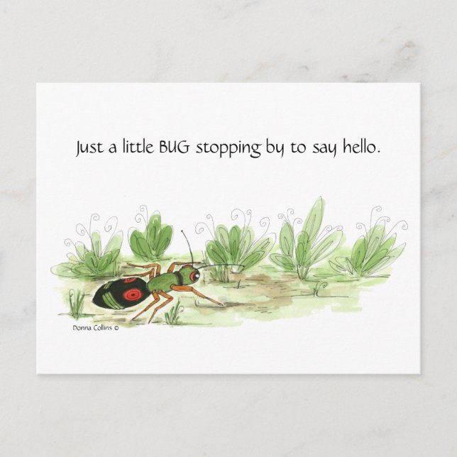 Tarjeta postal de pequeño insecto (Anverso)