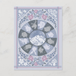 Tarjeta postal de perfil de vida silvestre