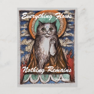 Tarjeta postal de permanencia del gato Dharma