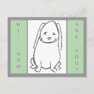 Tarjeta postal de perro de dibujos animados regord