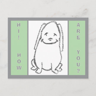 Tarjeta postal de perro de dibujos animados regord