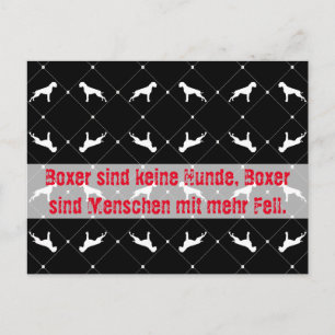 Tarjeta postal de perros Boxer