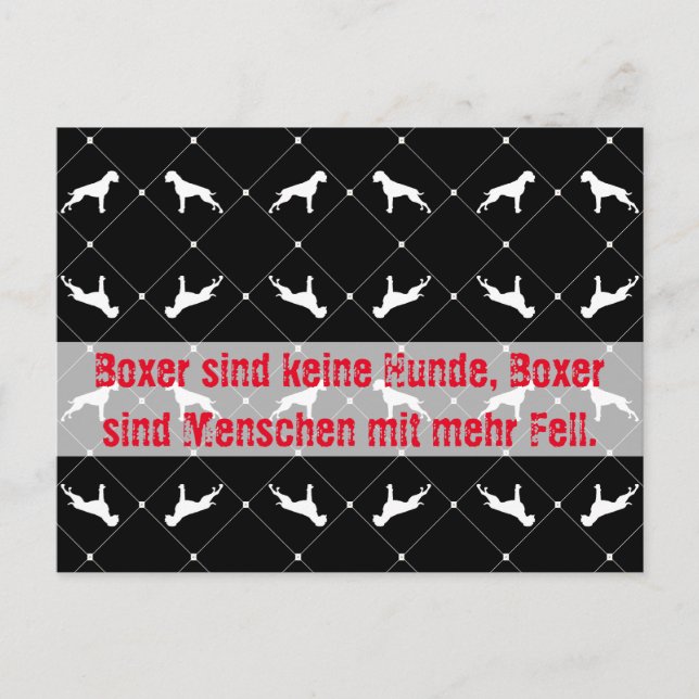 Tarjeta postal de perros Boxer (Anverso)