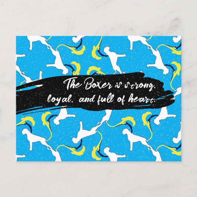 Tarjeta postal de perros Boxer (Anverso)