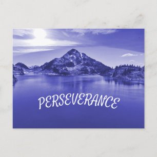 Tarjeta postal de perseverancia de las montañas de