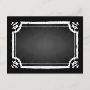 Tarjeta postal de personalizable Blank Faux Chalkb