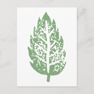 Tarjeta postal de personalizable de hoja verde