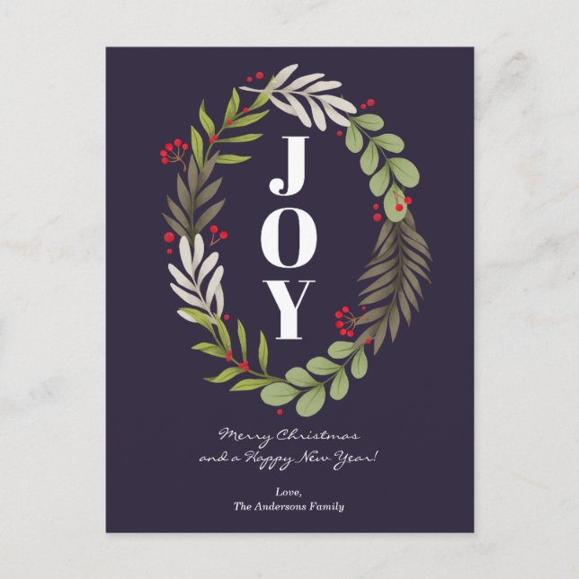 Tarjeta postal de Personalizados de Navidades pers (Anverso)