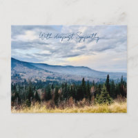 Tarjeta postal de pésame de Blue Mountain View