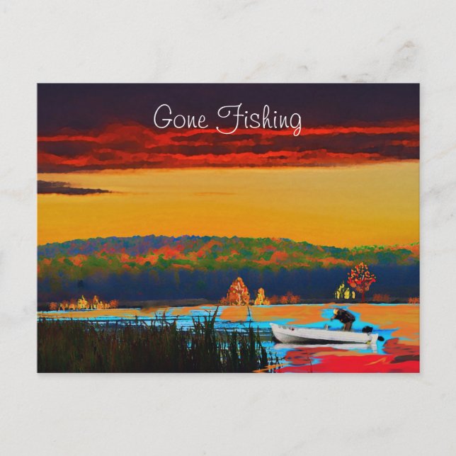 Tarjeta postal de pesca (Anverso)