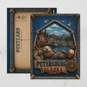 Tarjeta postal de Petersburg Alaska Vintage Travel