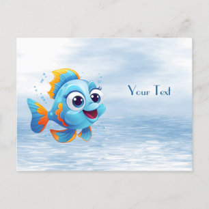 Tarjeta Postal de Pez Azul
