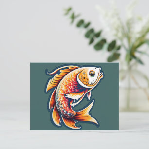Tarjeta postal de pez lindo