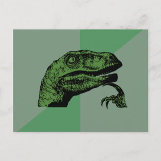 Tarjeta postal de Philosoraptor en blanco
