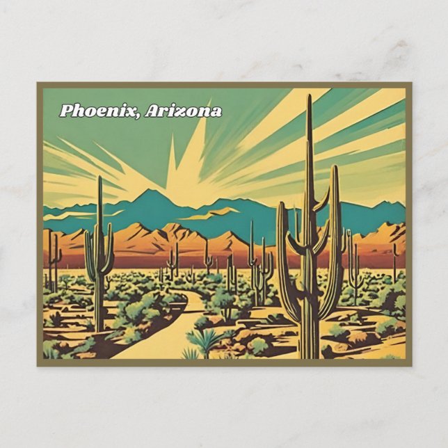 Tarjeta postal de Phoenix, Arizona (Anverso)