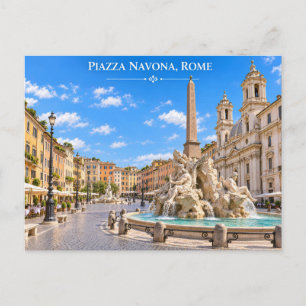 Tarjeta postal de Piazza Navona Roma Italia