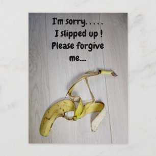 Tarjeta postal de piel de plátano