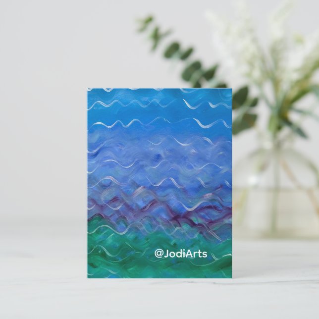 Tarjeta postal de pintura al agua (Anverso de pie)