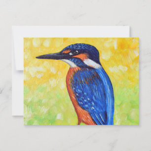 Tarjeta postal de pintura de Kingfisher