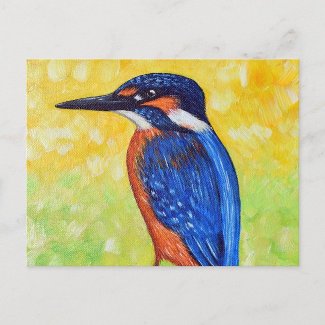 Tarjeta postal de pintura de Kingfisher (Anverso)