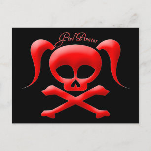 Tarjeta postal de piratas chicas