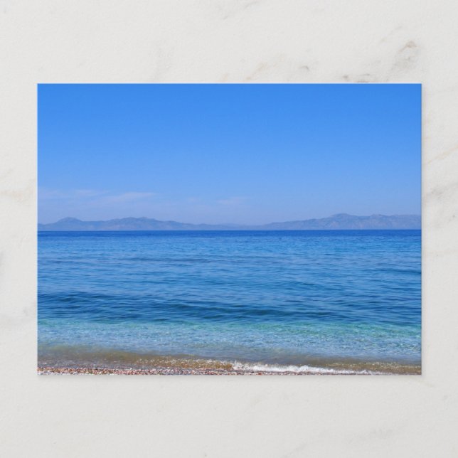 Tarjeta Postal de Piso con Vista al Mar Moderna (Anverso)