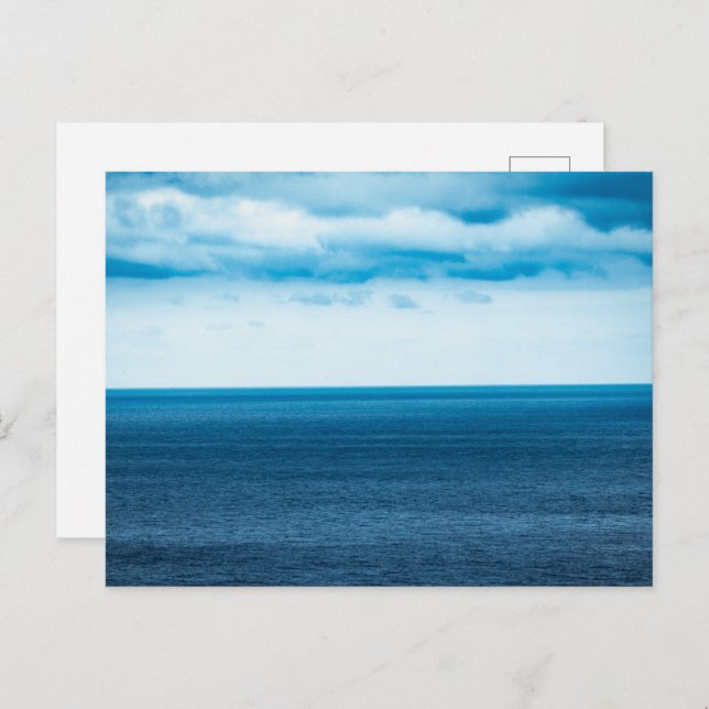 Tarjeta Postal de Piso con Vista al Mar Moderna (Anverso / Reverso)